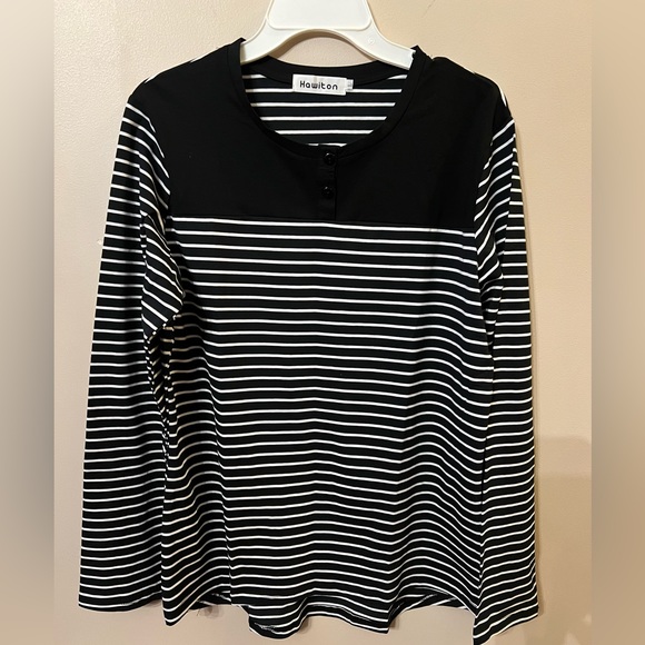 NWOT, Women’s cotton pajamas. Black and White. - Picture 1 of 9